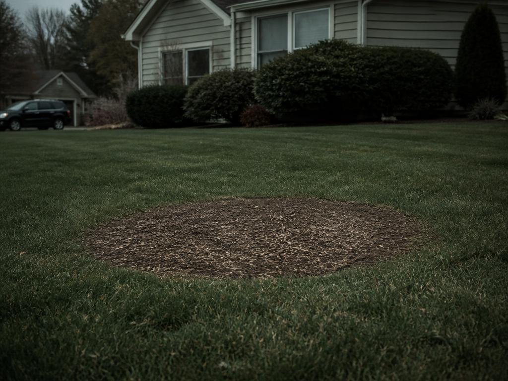 Level lawn area after stump grinding and cleanup